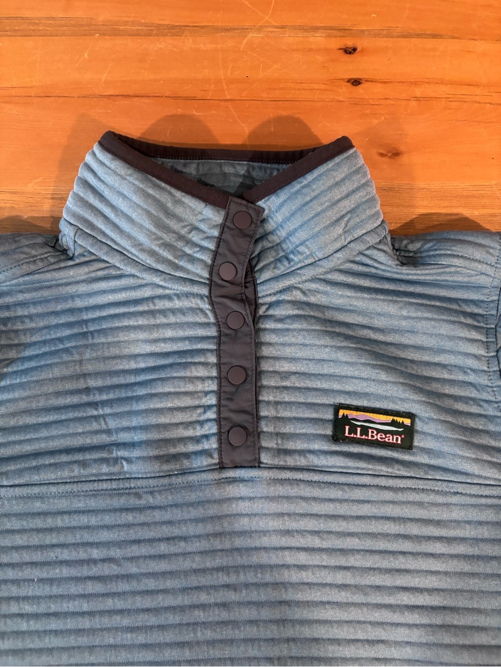 L.L.Bean Airlight Blue Pullover Womens Small - Picture 7 of 8